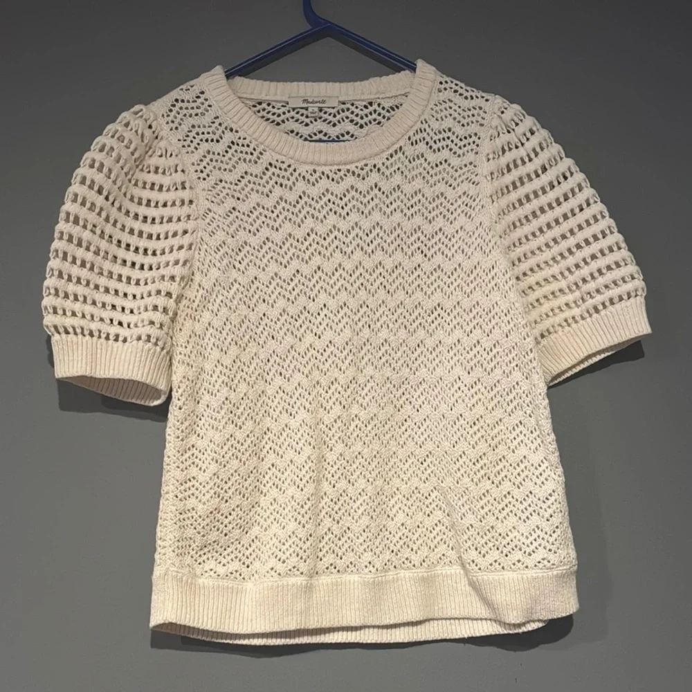 Madewell Cream Knit Blouse